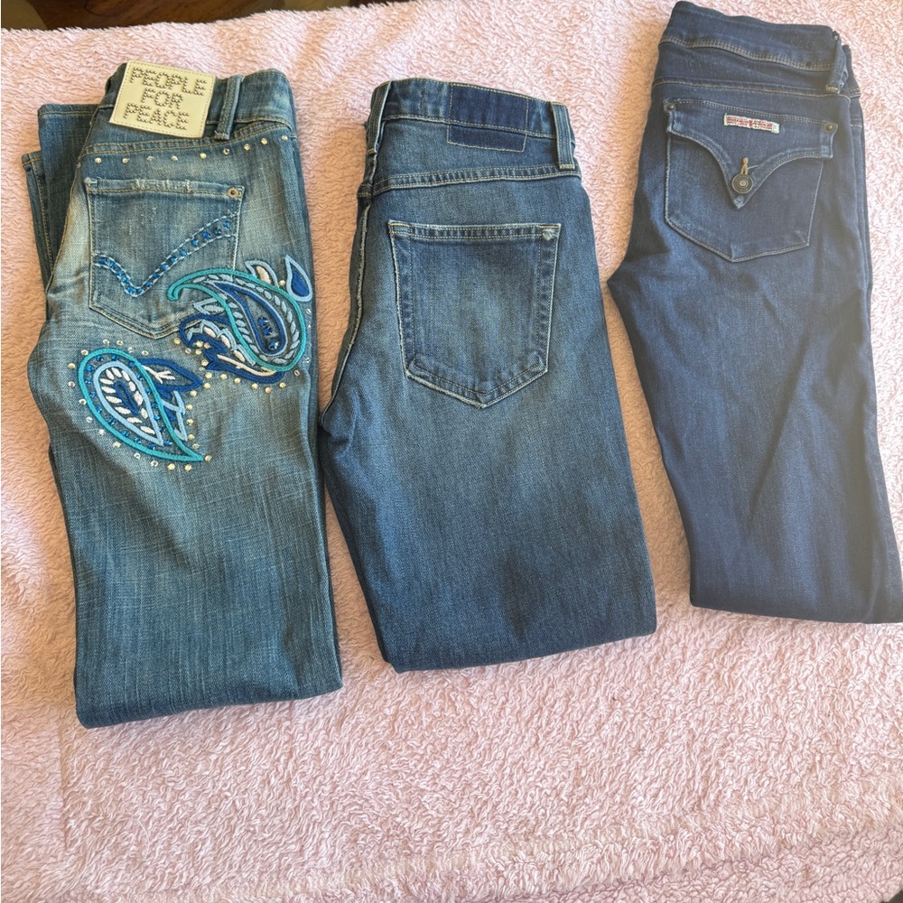 Bundle AMO Hudson and Free people Bundle jeans Straight Leg /Skinny and Boot Cut